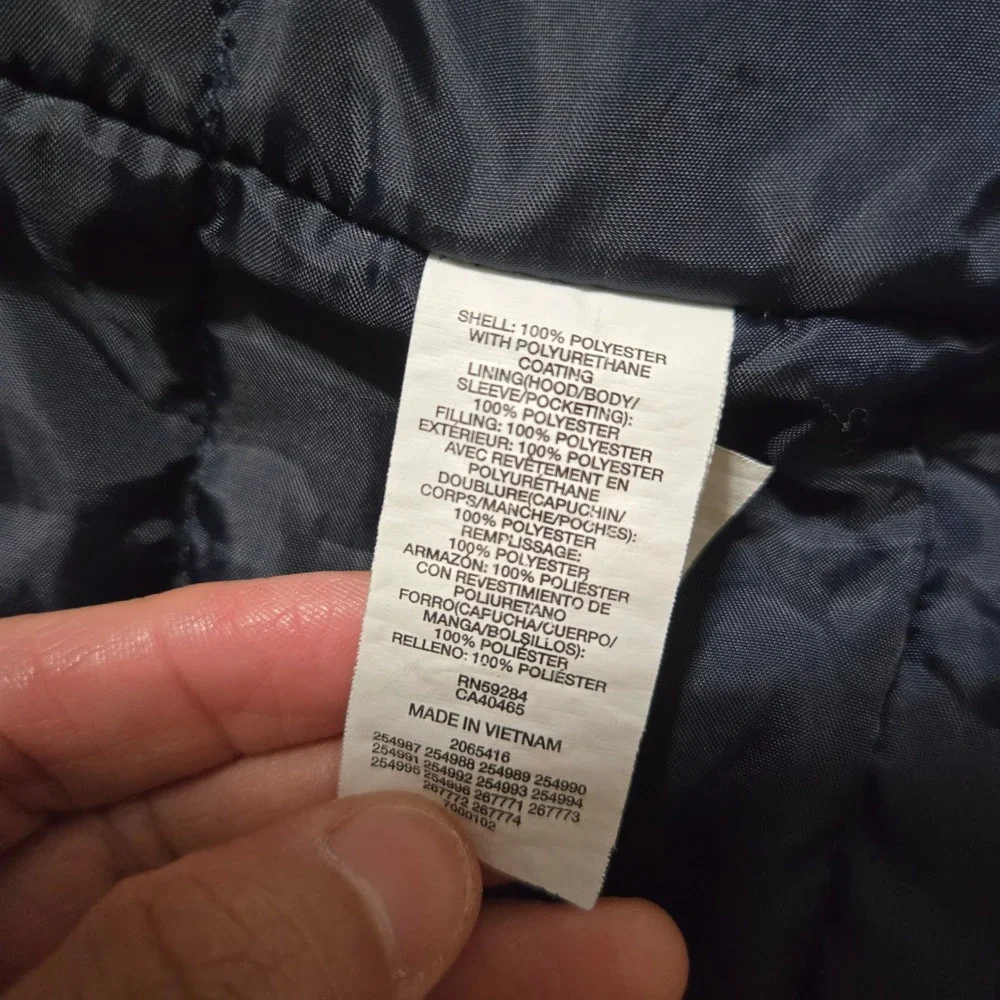 The Children's Place Puffer Jacket Baby Boy 12-18M Blue Grey Excellent Hooded